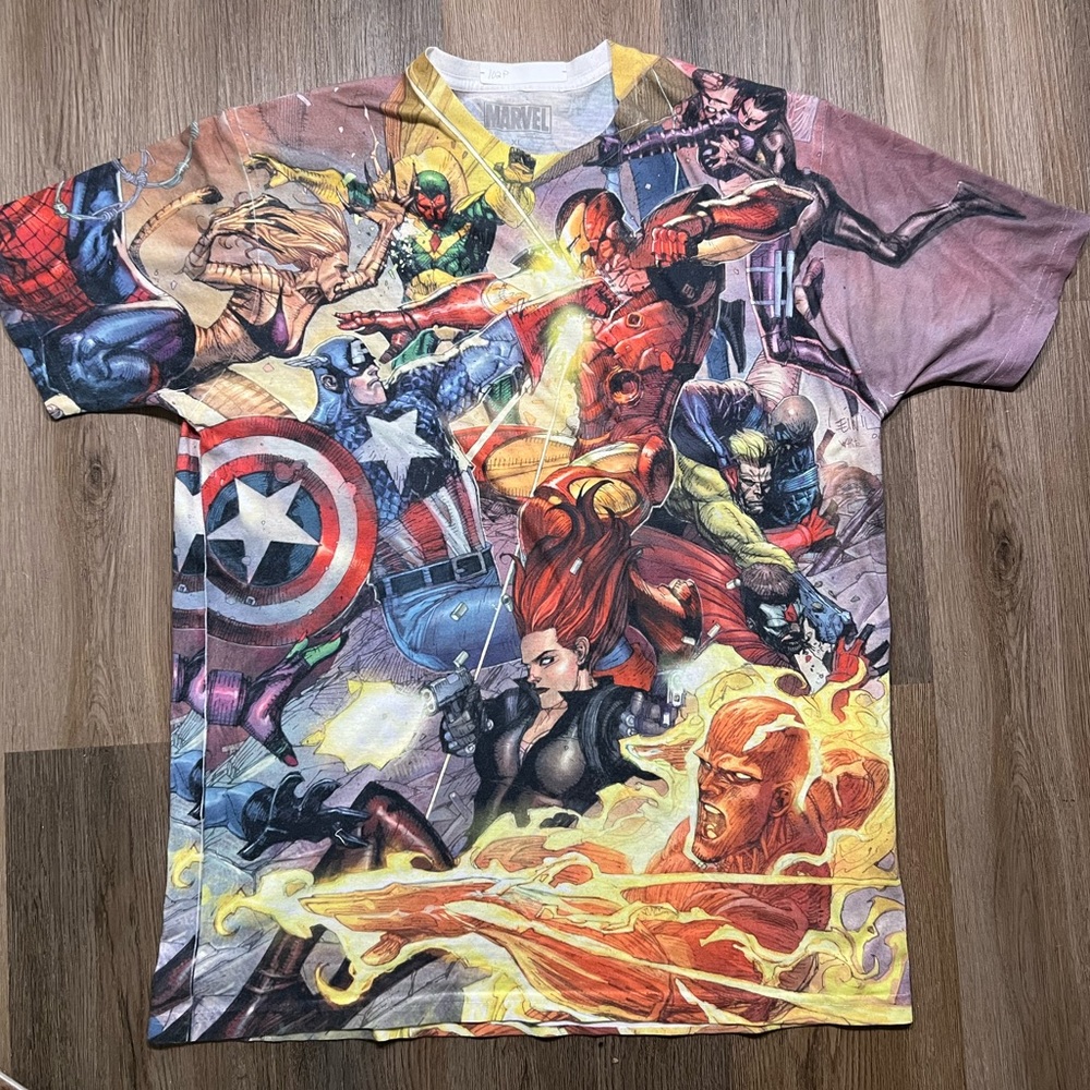 Marvel Superhero Characters Collage T-shirt